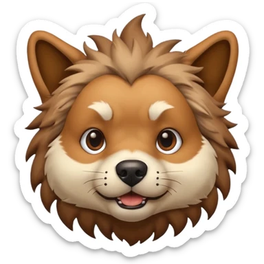 Exploding dog head sticker