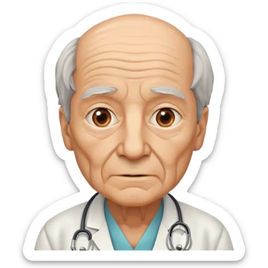 old doctor no stethoscope sticker