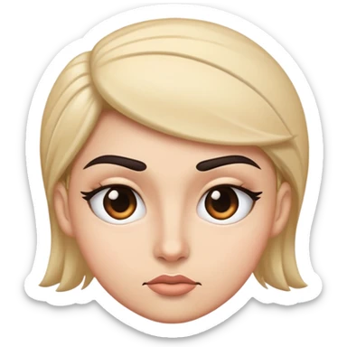 bombastic side eye with eyebrow raised sticker