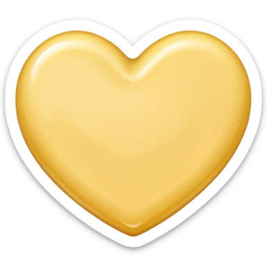 butter coloured heart sticker
