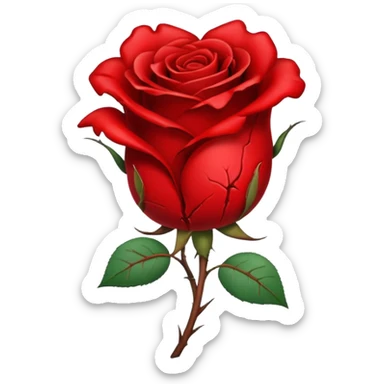 Put The Broken Heart Emoji And Wilted Rose Emoji In One Image sticker