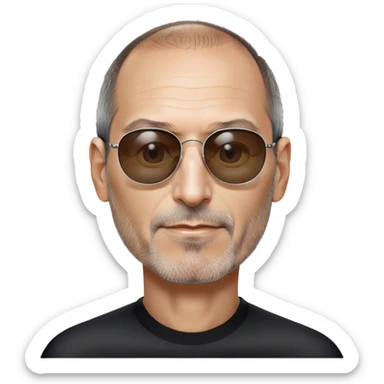 Steve Jobs using sunglasses  sticker
