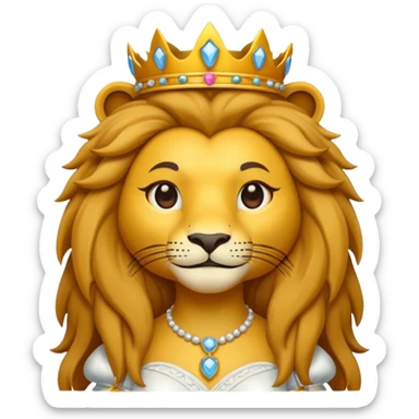 lion bride sticker