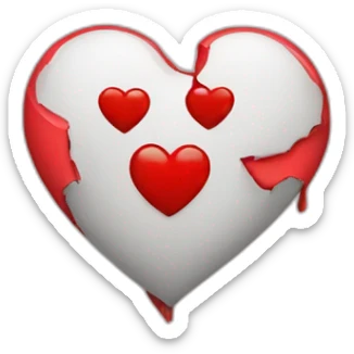 a heart which is broken sticker