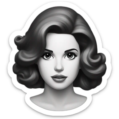 Lana Del Rey “Ultraviolence” letter emoji in black and white sticker