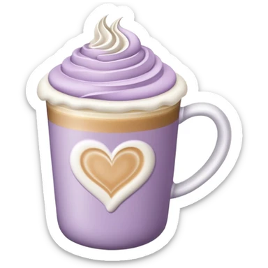 Pale purple coffe Latte  sticker