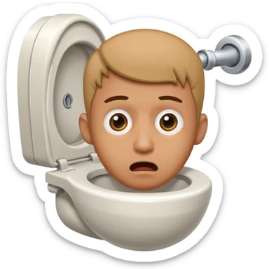 Random guys head sticking out of a toilet sticker