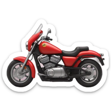 red motorcycle sticker