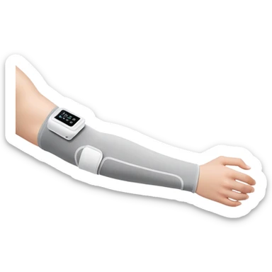 Rollable electronic sleeve for elbow joint therapy and monitoring sticker