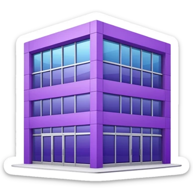 purple pickup point building sticker