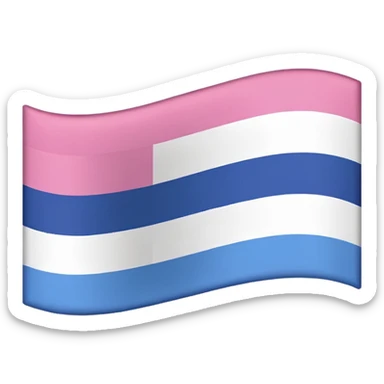 Flag pink white and blue tricolour  sticker