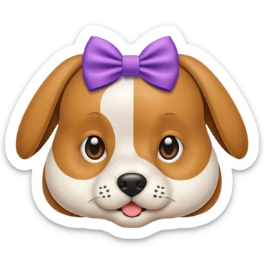 cadela a usar um laço sticker