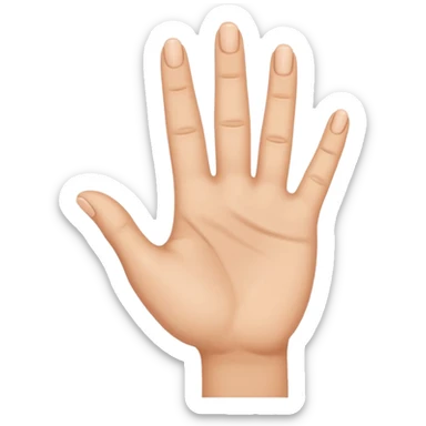 The three first fingers up and the 2 last fingers down sticker