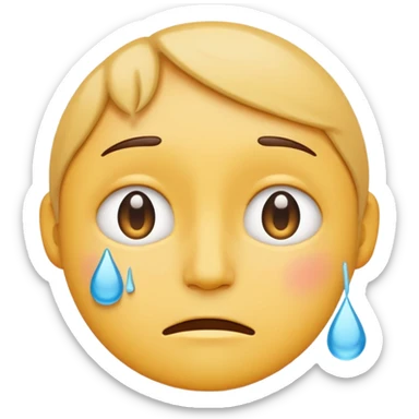 simple emoji icon, not a sticker,
single compact symbol,
simplified human face with small tears,
second simplified face nearby showing support,
very minimal emotion,
readable at 32x32 pixels,
flat pastel colors, thick outline,
transparent background, no gradients sticker