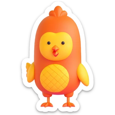 chicken nugget wearing a swimsuit sticker