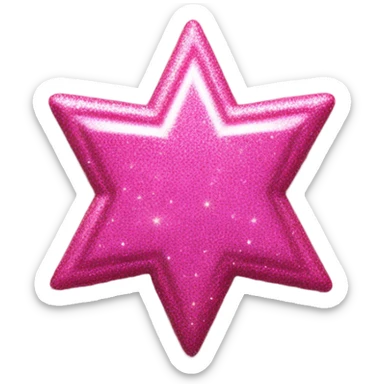 Pink glittery Jewish star sticker