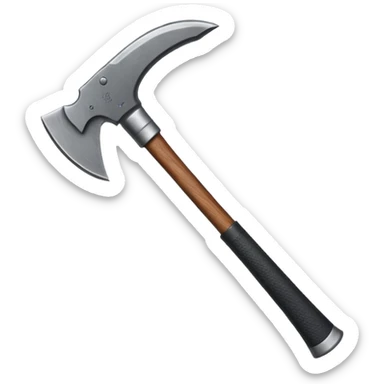 black metal climbing axe sticker