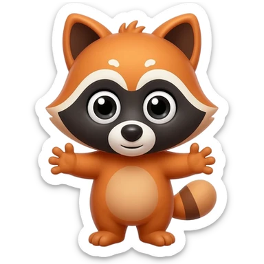 Cute Racoon wants a hug sticker