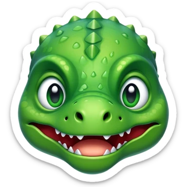 face of a dinosaur crying sticker
