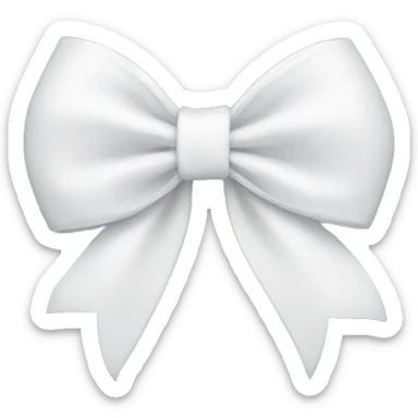 white bow sticker