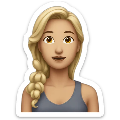 woman passing out sticker