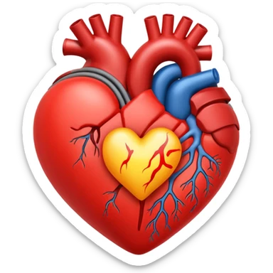 High Blood pressure with heart sticker