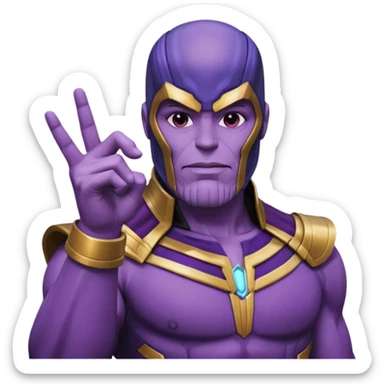 Squıd game Thanosun hareketini yapan emoji  sticker