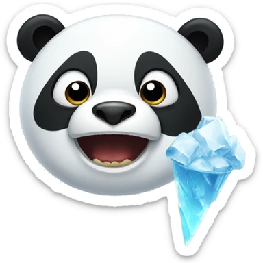 A Panda who eat ice sticker