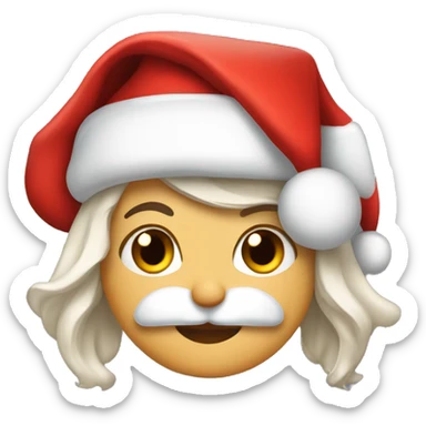 Delilah wearing a santa hat  sticker