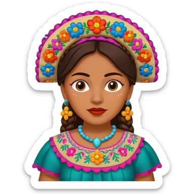 1800's mexican female sticker