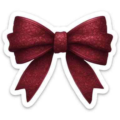 Dark red bow  sticker