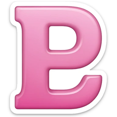 pink letter p sticker