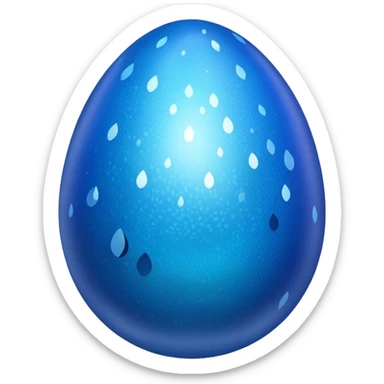 blue dragon egg with sparkles sticker