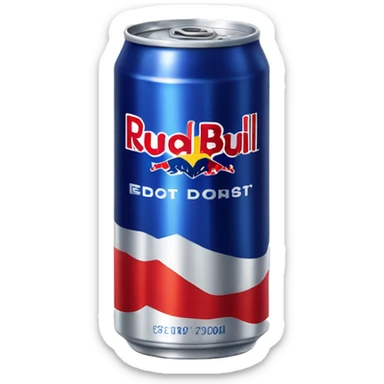 blue red bull energy drink sticker