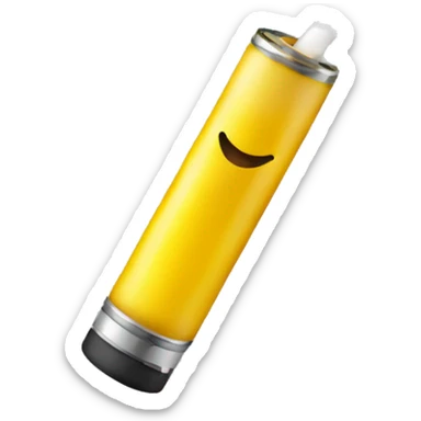 an electronic cigarette containing yellow liquid sticker