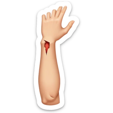Arm with cuts on it sticker