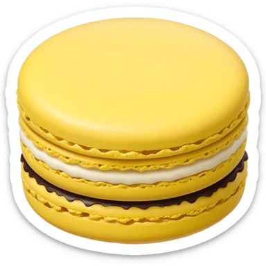 Macaron yellow  sticker