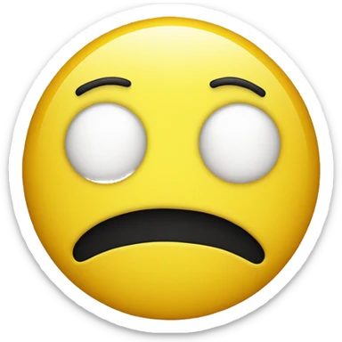 Yellow sad face outside sticker