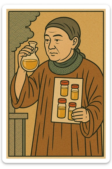 remove the face mask and include images of urine sample bottles on the urine chart sticker