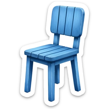 Blue chair sticker