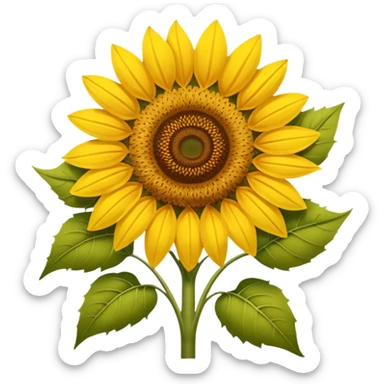 Noo, i want sunflower 🌻.  Just like this. With browner center. And without green sleaves. Much more browner center of the flower please
 sticker