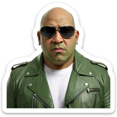 Big bald guy from the Dominican Republic being very mean sticker