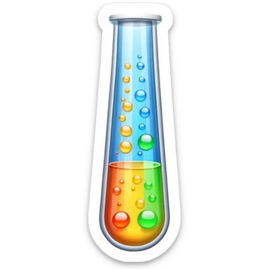 test tube chemical sticker