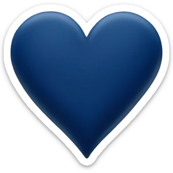 Navy blue heart sticker