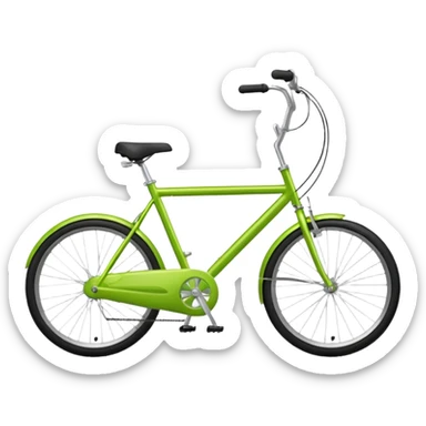 Lime green bicycle  sticker