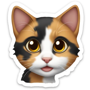 calico kitten sticker