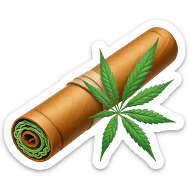 A rolled blunt sticker