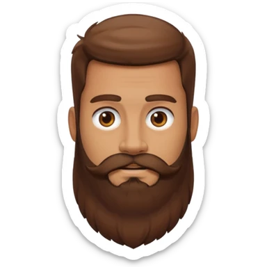 Guy with a really huge beard sticker