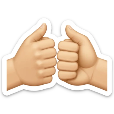 fist bump with bold TMJ letters at the bottom sticker