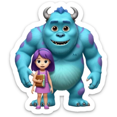 monsters inc sulley with small girl sticker